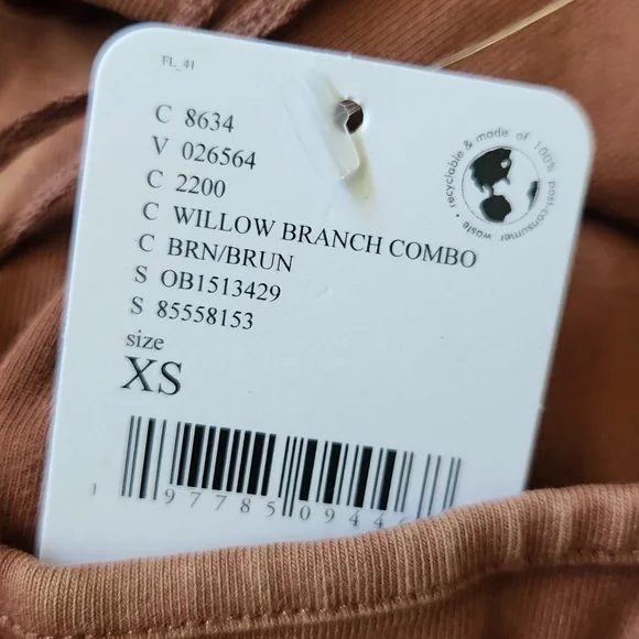 OFFERS New Free People FP Movement Hot Shot Logo Onesie Willow Branch XS Brown - Picture 7 of 11